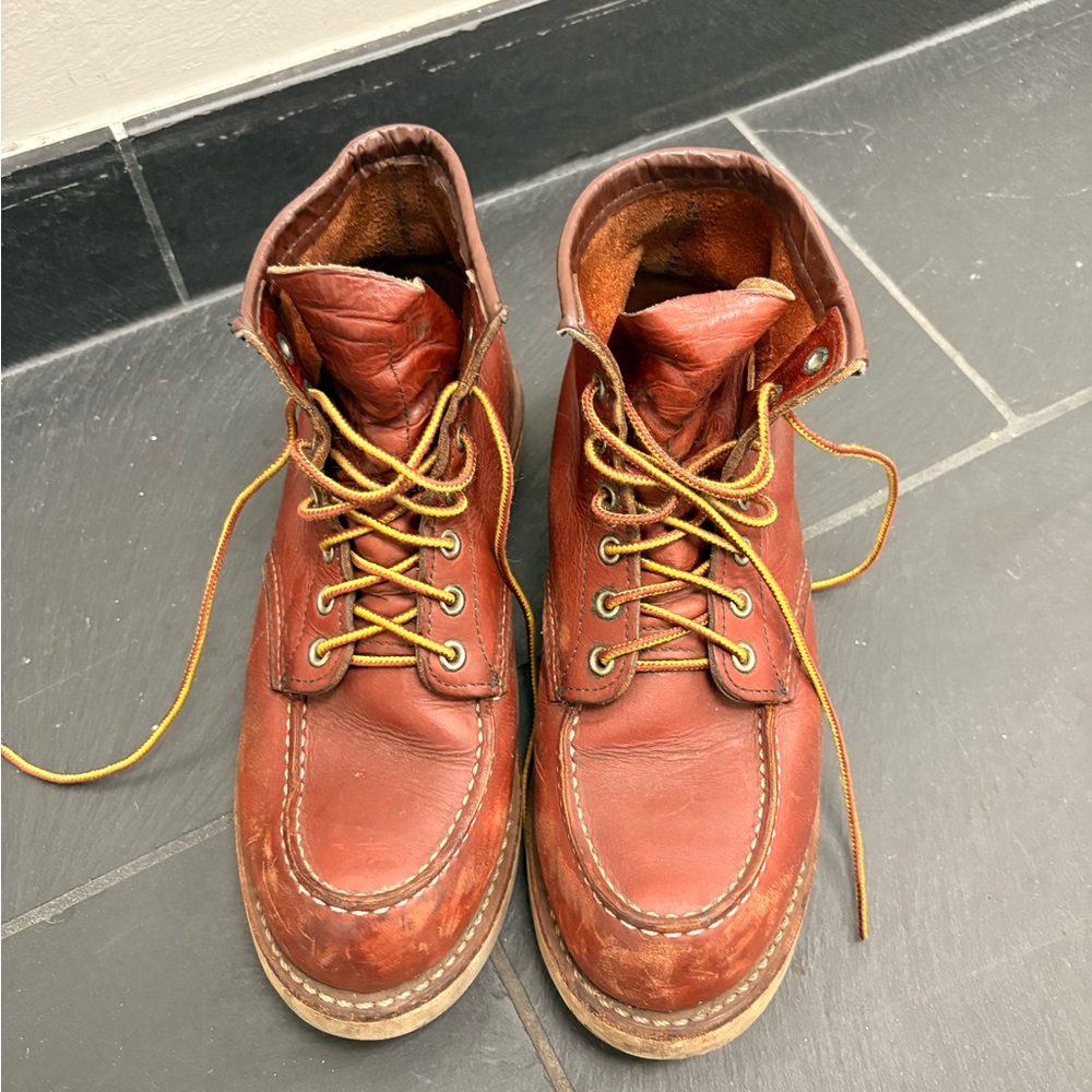 Red Wing Shoes Chestnut Leather Moc Toe Boots